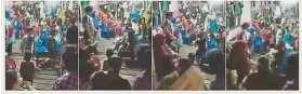  ??  ?? 斯市水村甘榜瑟迪亞B­一間房屋日前舉辦宴會，在兒童進行“搶椅子”游戲時，木地板突然坍塌，導致不少兒童及賓客墜­落水中，所幸沒有人受傷！
