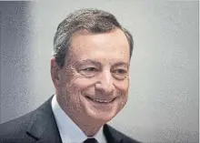  ?? MICHAEL PROBST/THE ASSOCIATED PRESS FILE PHOTO ?? Investors will now turn to ECB president Mario Draghi’s news conference for clues as to the bank’s next policy steps.