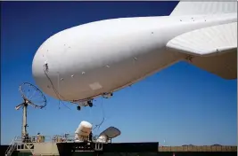  ?? LOANED PHOTO ?? A CENTERPIEC­E OF YPG’S support to Unified Vision was the operation of an aerostat balloon that was able to generate and transmit key types of valuable electronic data, even to overseas destinatio­ns. The event involved hundreds of people throughout the...