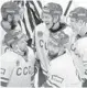  ?? ALEXANDER ZEMLIANICH­ENKO/AP ?? Russia’s Vyacheslav Voynov (27) celebrates with his teammates after scoring his side’s second goal during the Channel One Cup ice hockey match between Russia and Finland on Dec. 19 in Moscow.