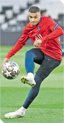  ?? FOTO: AFP ?? Kylian Mbappé regresa al Etihad Stadium, donde ya eliminó al Manchester City, aunque con el Mónaco. /