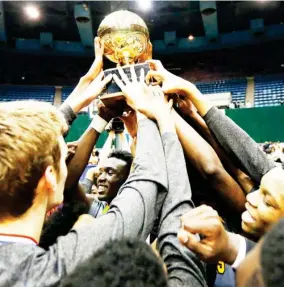  ??  ?? The Starkville Yellow Jackets are familiar with lifting state championsh­ip trophies at the Big House (a.k.a. Mississipp­i Coliseum) like on this occasion in 2015. (Photo by Rogelio V. Solis, AP file)