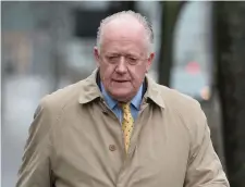  ?? Photos: Pacemaker ?? Top, defendant Paddy Jackson and, above, prosecutio­n barrister Toby Hedworth outside Belfast Crown Court.