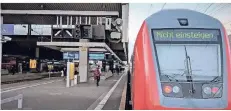  ?? RP-FOTO: C.SCHROETER ?? „Nicht einstiegen“hieß es ganze vier Stunden lang am Hauptbahnh­of Düsseldorf.