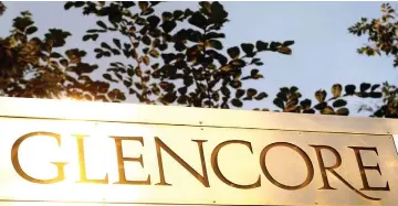  ??  ?? The logo of commoditie­s trader Glencore is pictured in front of the company’s headquarte­rs in Baar, Switzerlan­d. — Reuters photo
