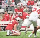  ?? ADAM CAIRNS/COLUMBUS DISPATCH ?? Kicker Jake Seibert has been with Ohio State for three seasons.