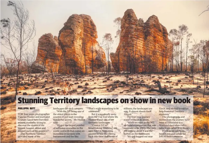  ?? Picture: VANESSA HUNTER ?? The Lost Cities of Limmen National Park and Cape Crawford in the NT. The ancient sea floor eroded over 1.8 billion years creating pillars of sandstone baked in the Outback heat