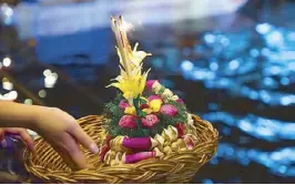  ??  ?? Rid yourself of negative vibes by floating your own Krathong.