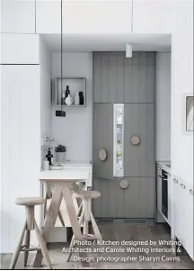  ?? Photo / Kitchen designed by Whiting Architects and Carole Whiting interiors &
Design, photograph­er Sharyn Cairns. ??
