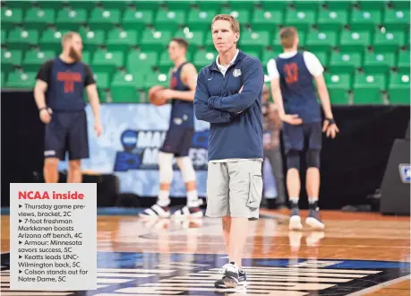  ?? KELVIN KUO, USA TODAY SPORTS ?? Mark Few has led Gonzaga to 18 consecutiv­e NCAA tournament­s, including a No. 1 seed this year, but hasn’t made a Final Four.