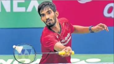  ?? PTI ?? World No 5 Kidambi Srikanth led the charge for India, easily outplaying Shaheed Hussein Zayan 215, 216 in 19 minutes.