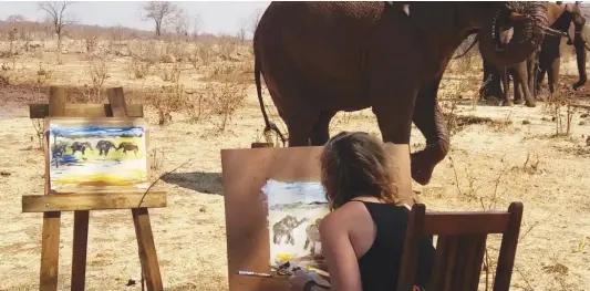  ??  ?? A private tutor is provided to guide guests through a painting workshop, using their sketch pads and brush to capture the moment.