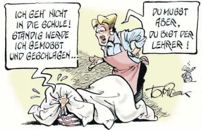  ?? Zeichnung: Jürgen Tomicek ?? In der Diskussion: die Karikatur „Risikogebi­ete“von Jürgen Tomicek