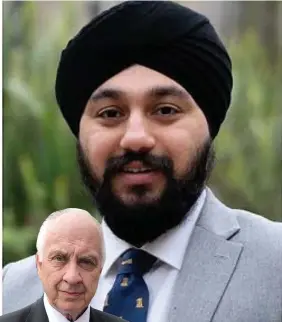  ??  ?? > Labour crime commission­er David Jamieson, left, accused Tory candidate Jay Singh Sohal, above, of being ‘from the far right’