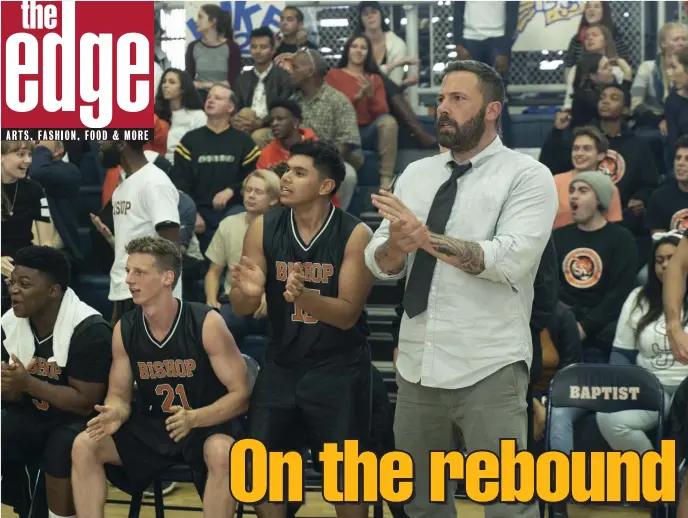  ??  ?? SIDELINE SUPPORT: Ben Affleck plays an alcoholic trying to turn his life around while coaching his old high school basketball team in ‘The Way Back.’