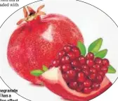  ??  ?? Pomegranat­e peel has a cooling effect