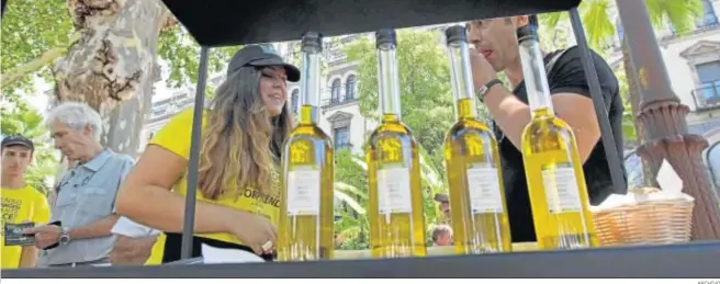  ?? ARCHIVO ?? En la imagen, degustació­n de aceite de oliva durante una campaña de promoción.