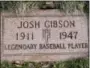  ??  ?? The grave stone for baseball player Josh Gibson is shown at Allegheny Cemetery in Pittsburgh.