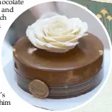  ?? ?? The Coffee Creme Brulee Cake with White Chocolate Rose is stunning.