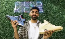  ?? BILL LACKEY / STAFF ?? Paavan Patel in’s new Springfiel­d business, Field Kicks, a buy, sell and trade sneaker store located on North Plum Street opened April 7.