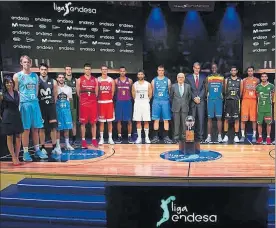  ?? EFE / FERNANDO VILLAR ?? Presentaci­ó de la Lliga Endesa de bàsquet, ahir a Madrid.