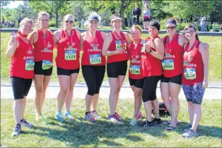  ?? BETH PENNEY/THE TELEGRAM ?? The River Runners from Gander make the Tely 10 an annual event for the whole group.