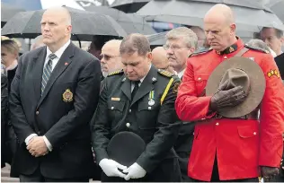  ?? JULIE OLIVER/POSTMEDIA NEWS FILES ?? A dozen former police officers are members of the Senate and House of Commons. Among them are Sen. Vern White, left, and David Wilks, a Yukon MP and Mountie, right.