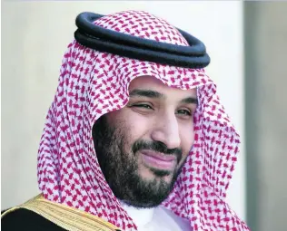  ?? Charles Platiau / Reuters ?? A reader argues that Mohammed bin Salman, Saudi Arabia’s deputy crown prince, was right to put Iran on notice.