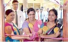  ??  ?? The refurbishe­d computer laboratory of the school opened by the Principal of the school, Jeyanthy Thanapalas­ingam, Thanushan, Manager, Central Bank Regional Office, Kilinochch­i and Manchubash­ini Jagathanan­than, Manager, Microfinan­ce, LOLC Micro Credit...