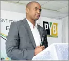 ?? Picture: SISIPHO ZAMXAKA ?? FRESH OUTLOOK: New ANC provincial treasurer Babalo Madikizela speaks about entreprene­urs’ role at the business breakfast