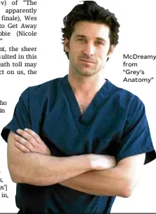  ??  ?? McDreamy from “Grey’s Anatomy”