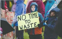  ?? TROY FLEECE FILES ?? Some parents took their children to take part in the global climate strike in Regina that was held Sept. 27.