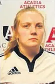  ?? ACADIA WEBSITE ?? Tomi McCarthy of Barrington is a member of the Acadia women’s rugby team.