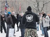  ?? JACQUES BOISSINO, THE CANADIAN PRESS ?? As the pandemic rages, the stronger right-wing extremist groups in Canada such as Storm Alliance could become, a report says.