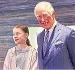  ?? Picture: PA. ?? Prince Charles with climate change activist Greta Thunberg after he gave a speech to the World Economic Forum in Davos, yesterday.
