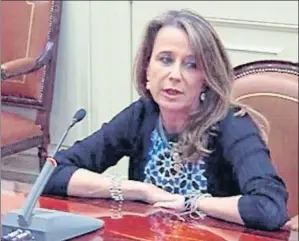  ?? CGPJ / ARCHIVO ?? La magistrada Carmen Lamela durante una comparecen­cia