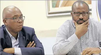  ?? PICTURE: GCINA NDWALANE/AFRICAN NEWS AGENCY (ANA) ?? CLINICAL CARE: Dr Victor Lithakanya­ne, left, will head the team of oncologist­s from the Wits Health Consortium and Dr Wezile Chitha, the assistant dean of strategic affairs at the faculty of health sciences at Wits.