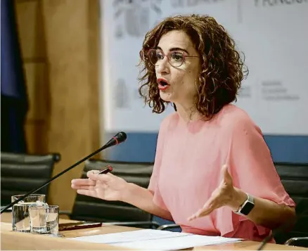  ?? CHEMA MOYA / EFE ?? María Jesús Montero, ministra d’Hisenda i Funció Pública