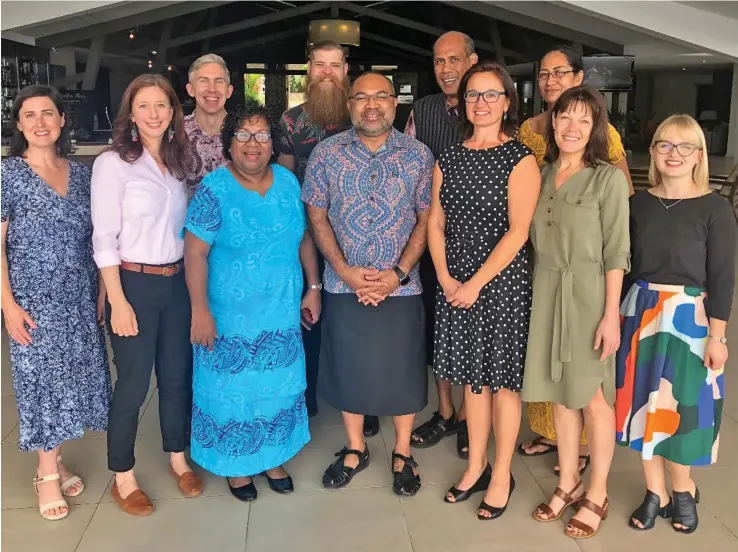  ?? Photo: Fiji National University ?? The Fiji Institute of Pacific Health Research representa­tives with collaborat­ive members.