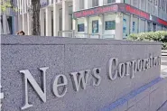  ?? AP FILE PHOTO/RICHARD DREW ?? The News Corp. headquarte­rs building is seen in New York.