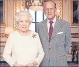  ??  ?? The Queen and Prince Philip on their 70th wedding anniversar­y in 2017