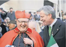  ??  ?? S kardinalom Timothyjem Dolanom na proslavi Dana sv. Patrika