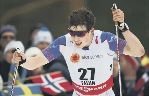  ??  ?? Scottish cross-country skier Andrew Musgrave believes he has a strong chance of bringing a medal home from Pyeongchan­g.