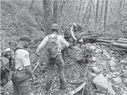  ?? PROVIDED BY GREAT SMOKY MOUNTAINS NATIONAL PARK ?? Great Smoky Mountains National Park has started the park’s first Preventati­ve Search and Rescue (PSAR) team. The seven-ranger team aims to reduce search and rescue missions through visitor preparatio­n, education and informatio­n. The team was made possible by park parking and camping fees.