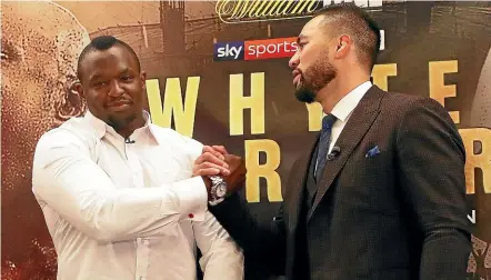  ?? GETTY IMAGES ?? Dillian Whyte, left, and Joseph Parker go toe-to-toe in London this weekend.
