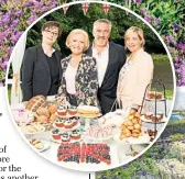  ??  ?? Star bakers: Mel with Sue Perkins, Mary Berry and Paul Hollywood