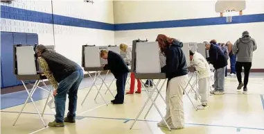  ?? Hearst Connecticu­t Media file photo ?? Danbury residents vote at Stadley Rough School on Nov. 8, 2022.