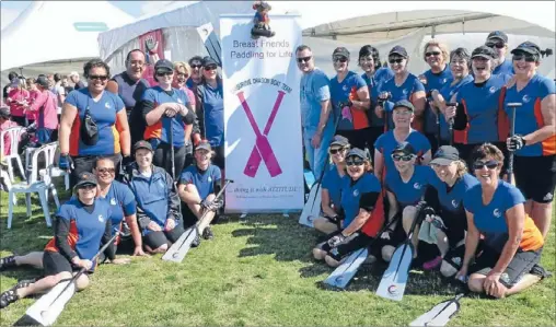  ??  ?? Survive and prosper: The Wellington Hutt Cansurvive breast cancer dragonboat­ers have finished the season with gold and silver medals from the nationals.