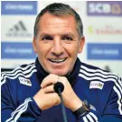  ??  ?? Waiting game: Brendan Rodgers says it is vital Leicester stay in touch at the top