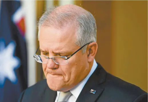  ??  ?? Prime Minister Scott Morrison speaks to the media at Parliament House on Wednesday.